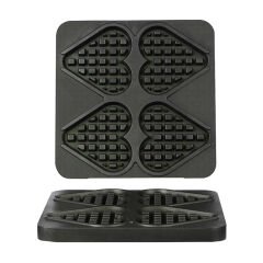Waffle - WFL21 Kalıp - Çubuklu Kalp