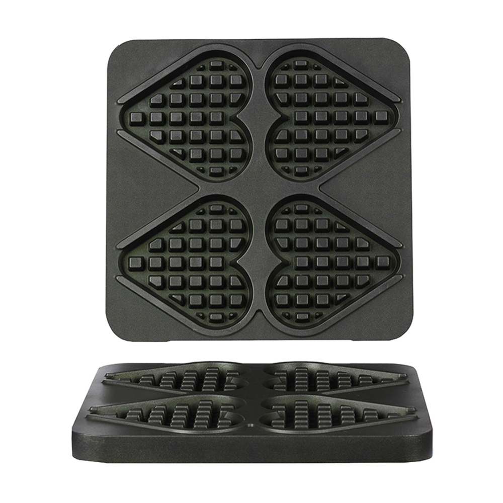 Waffle - WFL21 Kalıp - Çubuklu Kalp